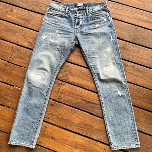 Todd Snyder 12.5 oz selvedge jeans destroyed wash. Slim Fit. 32x32. Almost new